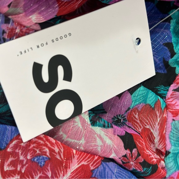 JUNIORS PUFF SLEEVE FLORAL CROP TOP - Picture 10 of 12